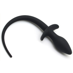 Kinky Puppy Plug Queue de chien silicone 7.5 x 3.1cm Noir